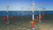 Marine renewable energies: tidal and wave turbines, offshore wind turbines, ocean thermal energy.