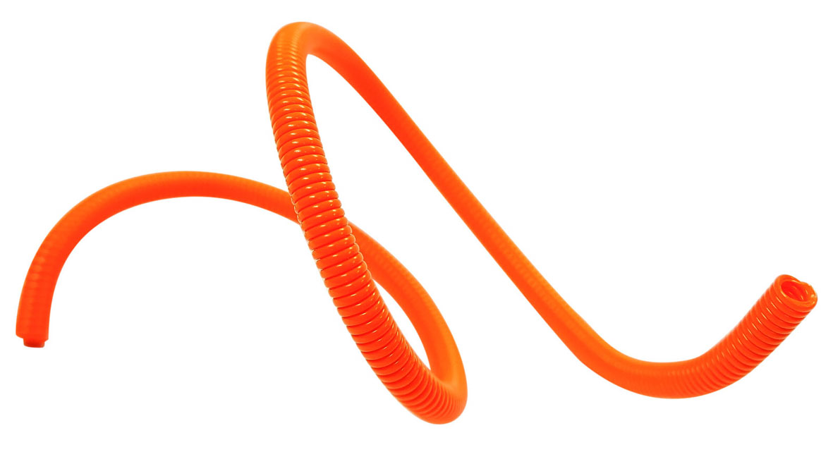 Orange flexible conduit